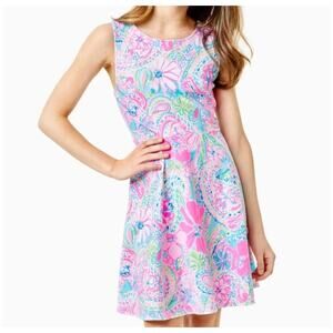 Lilly Pulitzer Clarice Flock Full of Fun Dress Size Large 14